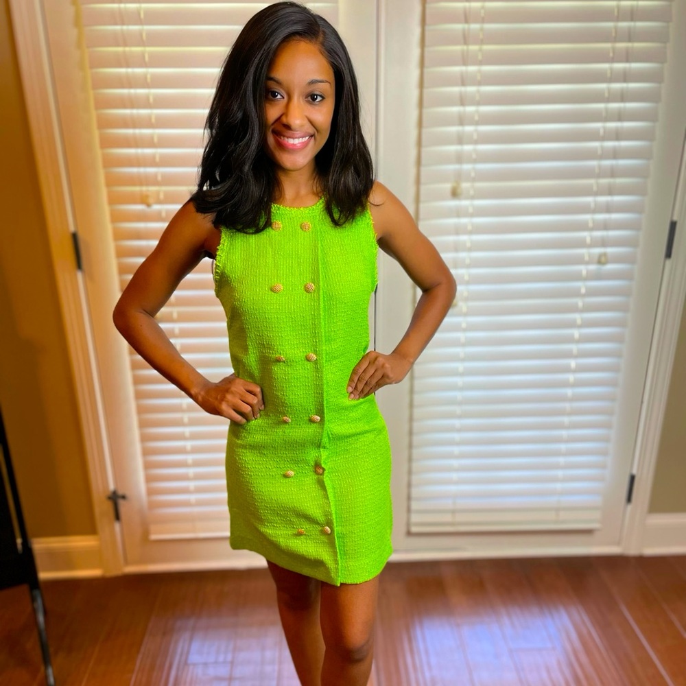 Tweed Neon Dress
